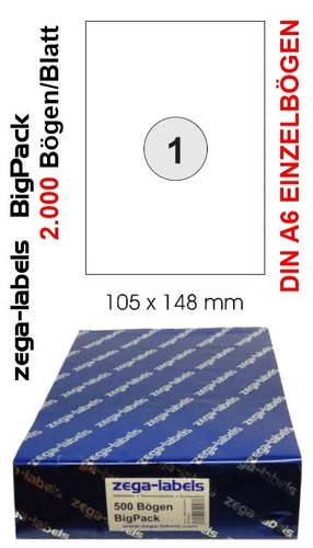 000 etiketten 105 148 mm - 2.000, x