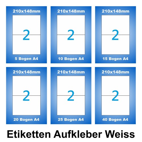 Etiketten 210x148 din a4 - mm,